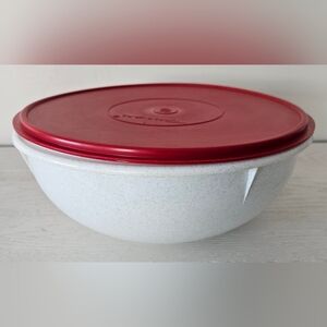 Vintage Tupperware Fix N Mix Mixing Bowl #274 and Red Lid Seal #224